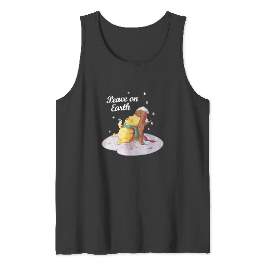 Discover Vintage Disney Winnie the Pooh Peace on Earth Christmas Snow Tank Tops