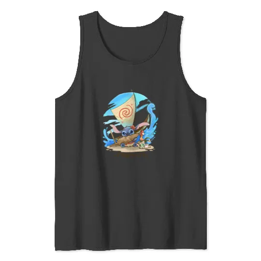 Disney Stitch Moana Tank Tops, Cute Stitch Tank Tops, Disney Moana Tank Tops