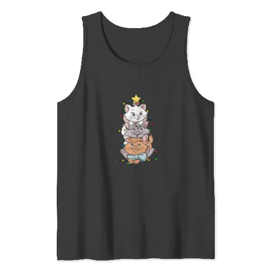 Discover Disney Marie Aristocats Christmas Lights Tank Tops