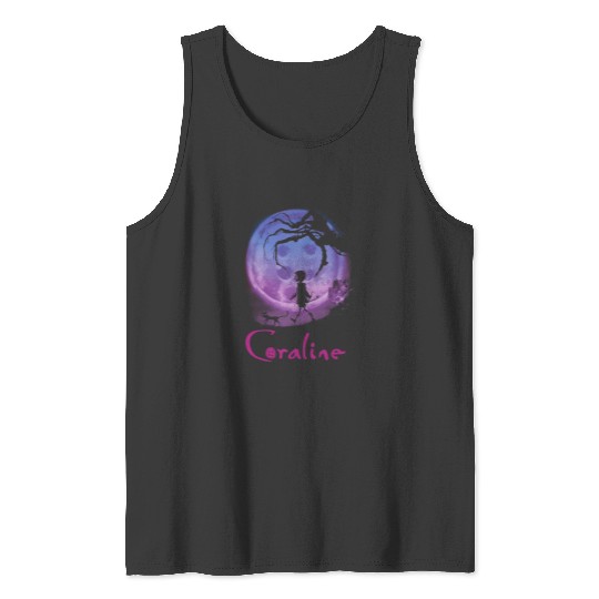 Coraline Tank Tops, Vintage Disney Halloween Party Tank Tops, Coraline Doll Tank Tops