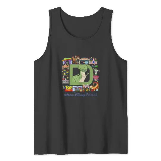 Vintage Toy Story Rex  Tank Tops, Discoveryland Tank Tops, Disneyland Tank Tops, Disney Pixar Tank Tops