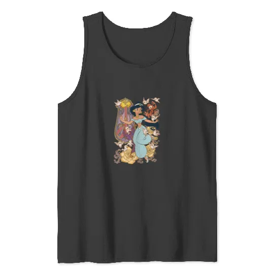 Princess Jasmine Aladdin  Color Tank Tops, Disney Tank Tops