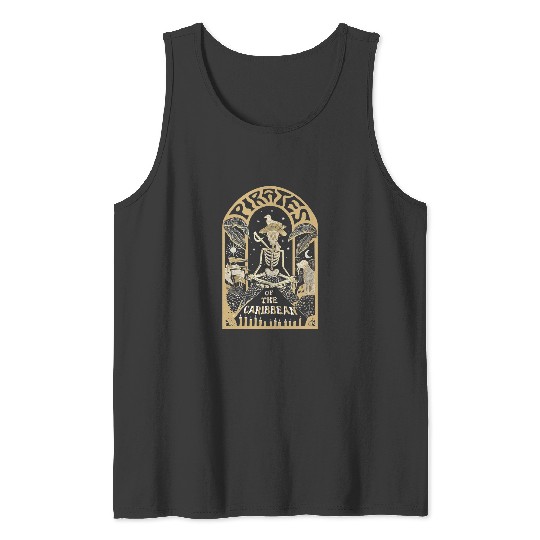 Vintage Pirates of the Caribbean Tank Tops, Skeleton Tank Tops, Skeleton Pirates Tank Tops, Disney Tank Tops