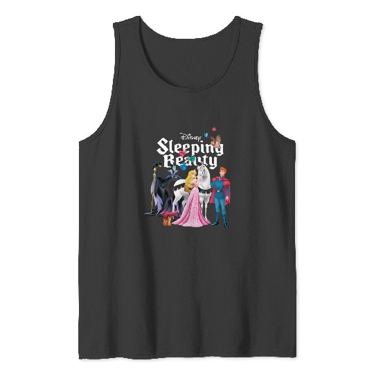 Disney Sleeping Beauty Characters Tank Tops, Princess Aurora,Prince Phillip,Maleficent,Disneyland Family Trip Gift Unisex Tank Tops Kid Tank Tops