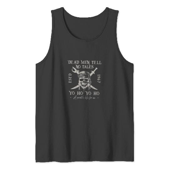 Vintage Dead Men Tell No Tales Tank Tops, Disney Pirates Tank Tops