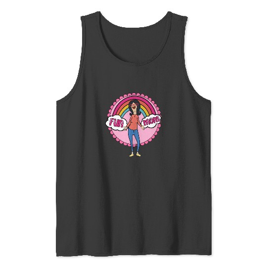 Boho Rainbow Bobs Burgers Linda Belcher Fun Mom Tank Tops