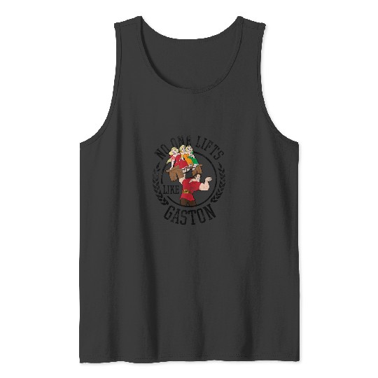 Disney Beauty and the Beast No One Lifts Like Gaston Badge Tank Tops