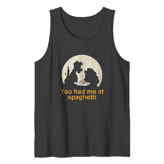 Disneyss Lady And The Tramp You Had Me At Spaghetti Silhouette Tank Tops