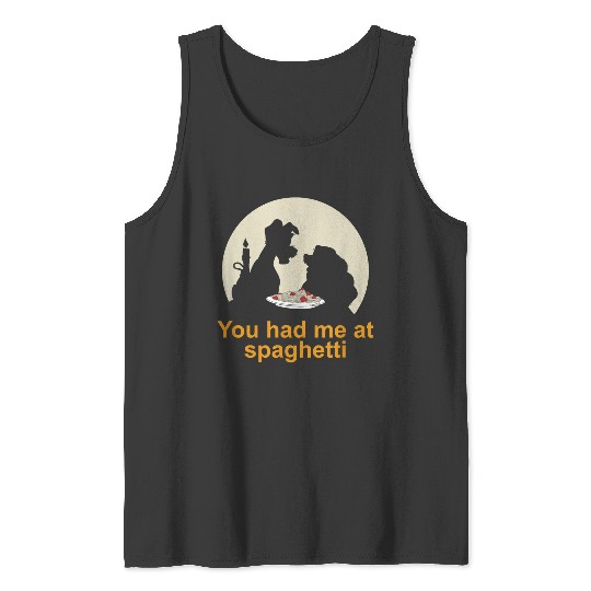 Disneyss Lady And The Tramp You Had Me At Spaghetti Silhouette Tank Tops