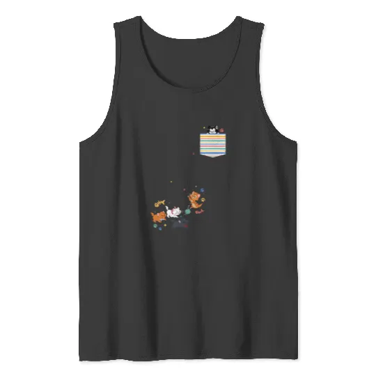 Disneyss The Aristocats Movie Kittens Pocket Tank Tops