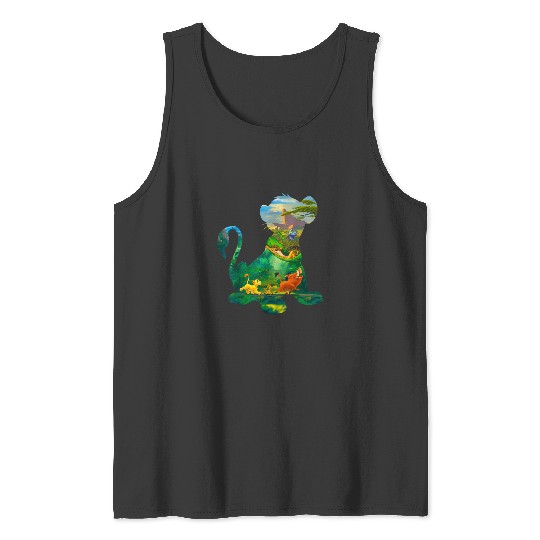 Disney Lion King Simba Silhouette Graphic Tank Tops