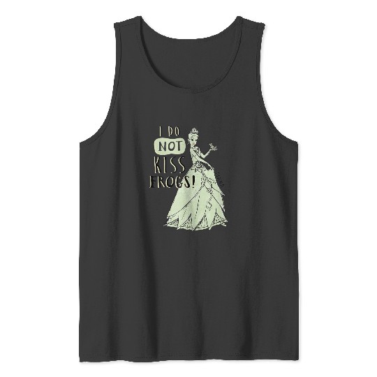 Disneyss Princess Tiana I Do Not Kisss Frogs Tank Tops