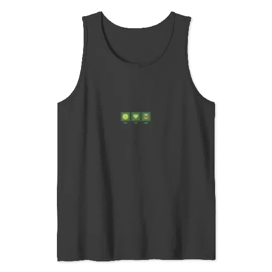 Disneyss The Muppets Peace Love Green K the frog Panels Tank Tops