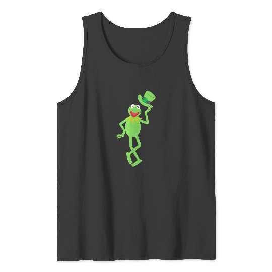 Disneyss Muppets K the frog With Top Hat St Patricks Day Tank Tops