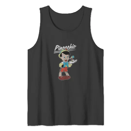 Disneyss Pinocchio And Jiminy Cricket Tank Tops