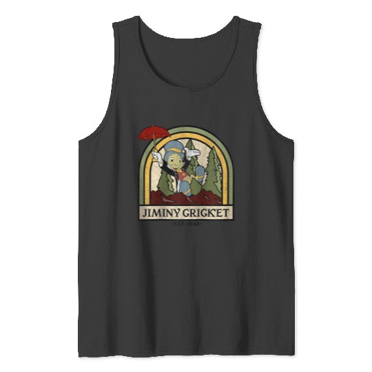 Disneyss Pinocchio Jiminy Cricket Established 1940 Tank Tops