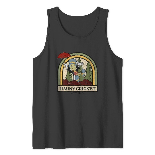 Disneyss Pinocchio Jiminy Cricket Established 1940 Tank Tops