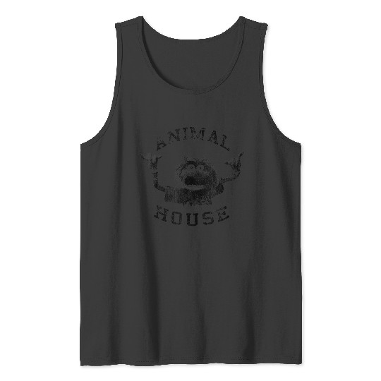 Disneyss The Muppets Animal House Distressed Vintages Logo Tank Tops
