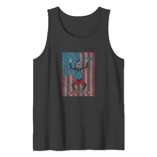 Disneyss Goofy Pumping Iron Americana Tank Tops