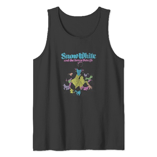 Disneyss Snow White And The Seven Dwarfs Outline Tank Tops