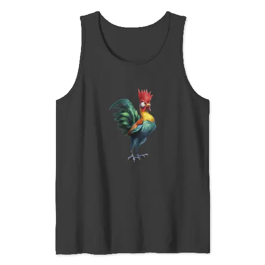 Disneyss Moana Hei Hei Left Chest Portrait Tank Tops