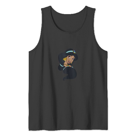 Disney Aladdin Jasmine Hair Swirl Big Portrait Tank Tops