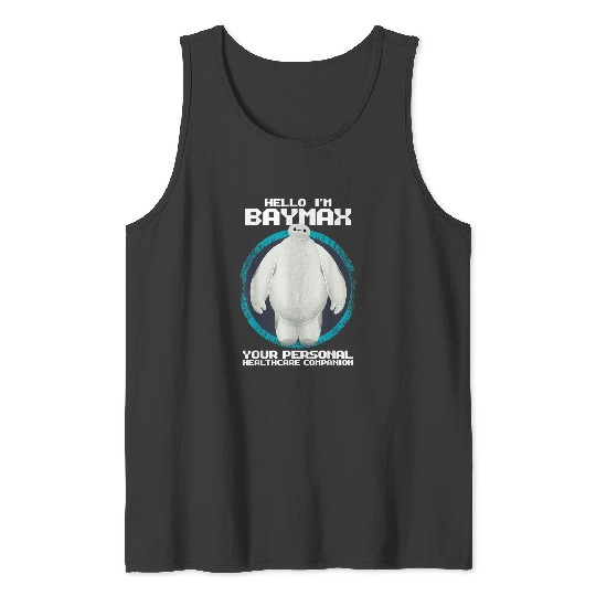 Disneyss Big Hero 6 Hello I'm Baymax Graphic Tank Tops