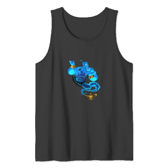 Disney Aladdin Genie Portrait Agrabah Fill Tank Tops