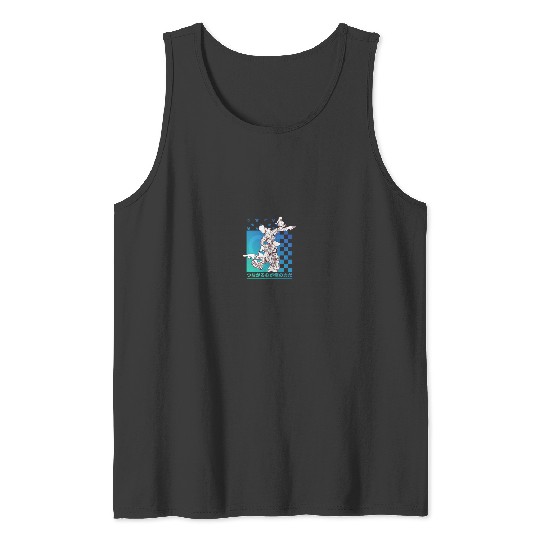 Disney Kingdom Hearts Sora Donald Goofy Kanji Checkerboard Tank Tops