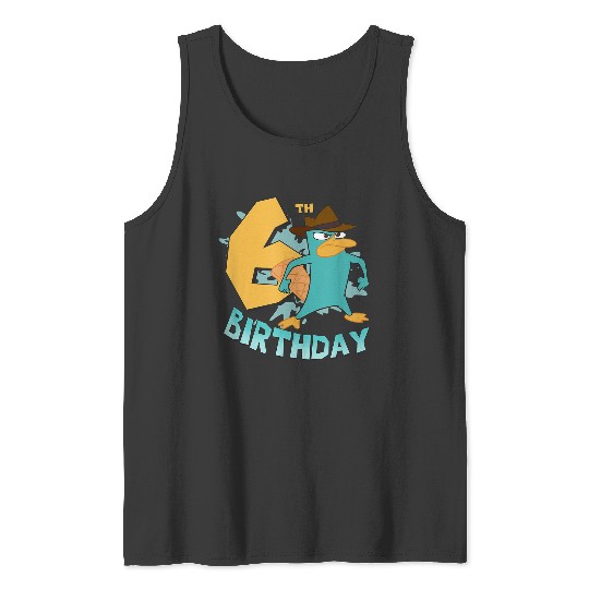 Disneyss Phineas And Ferb Perry Sixth Birthday Tank Tops