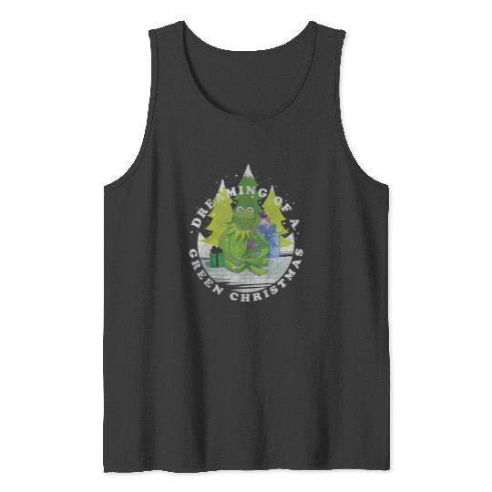Disneyss Christmas The Muppets Kermit Dreaming Of Green Tank Tops