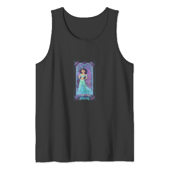Disney Aladdin Jasmine Empress Tarot Card Tank Tops