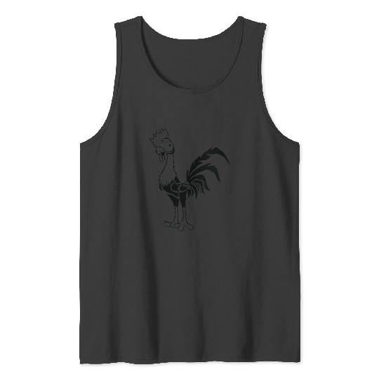 Disneyss Moana Hei Hei Outline Left Chest Tank Tops