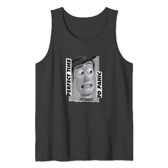 Disneyss And Pixars Toy Story Woody Perfect Time To Panic Tank Tops