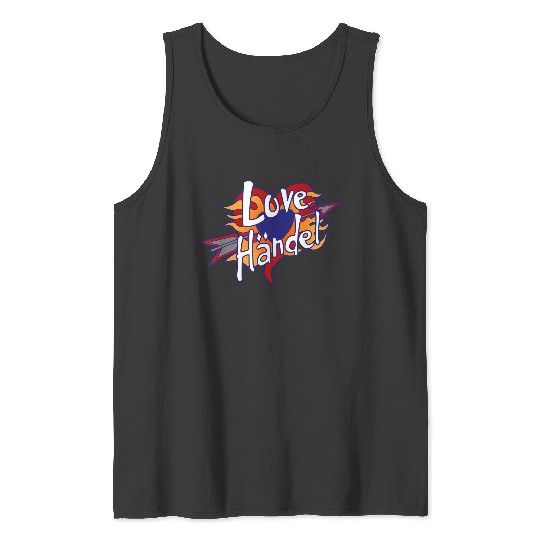 Disneyss Phineas And Ferb Love Handle Logo Tank Tops