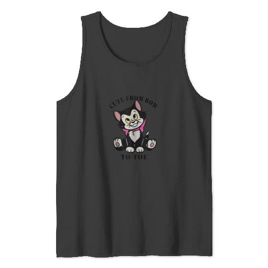 Disney Pinocchio Figaro Cute From Bow To Toe 7541 Tank Tops