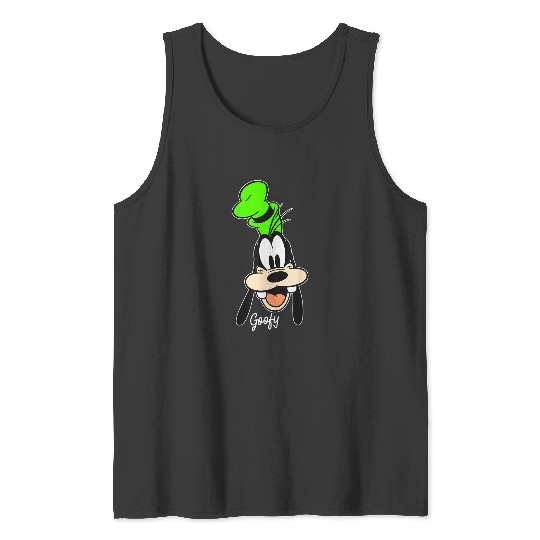 Disney Mickey And Friends Goofy Big Face Portrait Tank Tops