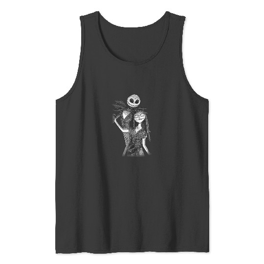 Disney The Nightmare Before Christmas Jack Sally Sketch 3408 Tank Tops