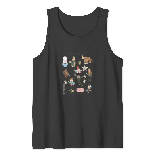 Disneyss Gravity Falls Character And Mysteries Textbook Tank Tops