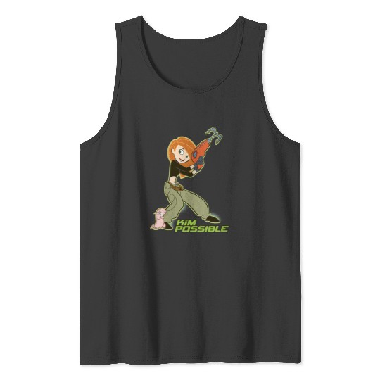 Disneyss Kim Possible Kim Grappling Hook Poster Tank Tops