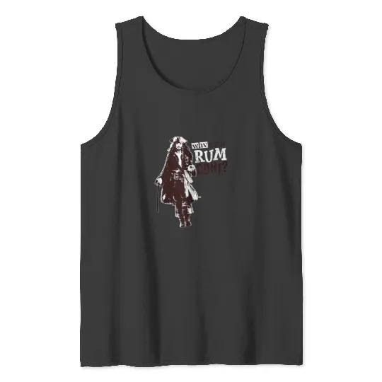 Disney Pirates of the Caribbean Jack Why Is The Rum Gone Tank Tops