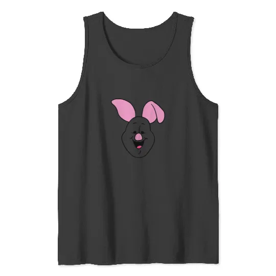 Disney Winnie The Pooh Piglet Large Face Tank Tops