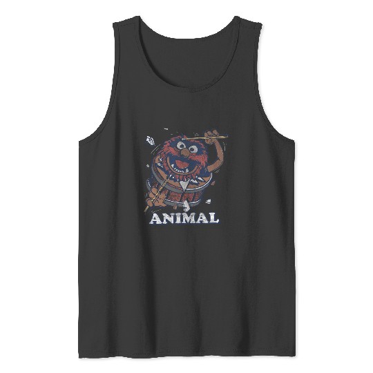 Disney The Muppets  Animal Wild Drummer Bust Through Tank Tops