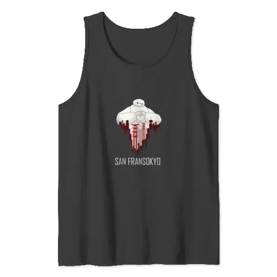 Disney Big Hero 6 Baymax San Fransokyo Love Tank Tops