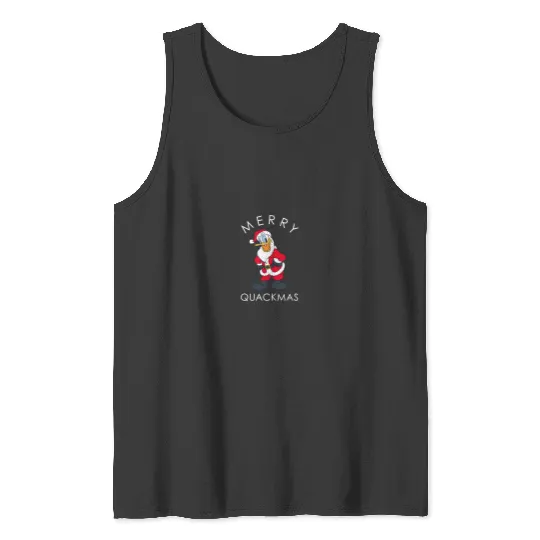 Disneyss Santa Donald Duck Merry Quackmas Holiday Tank Tops
