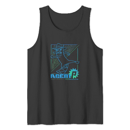 Disneyss Phineas And Ferb Mammal Of Action Line Art Tank Tops