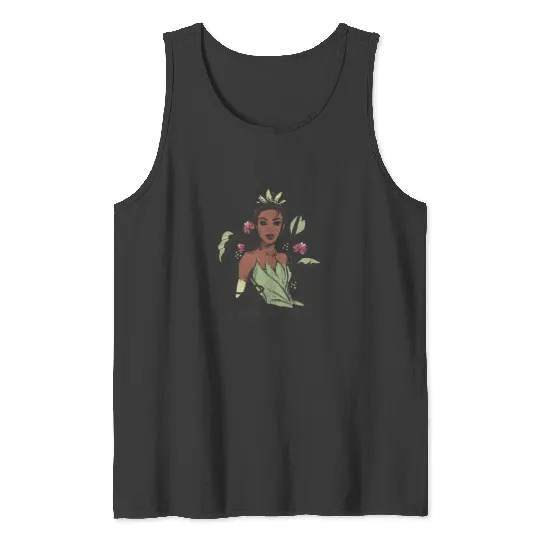 Disney The Princess And The Frog Princess Tiana Retro Sketch Tank Tops