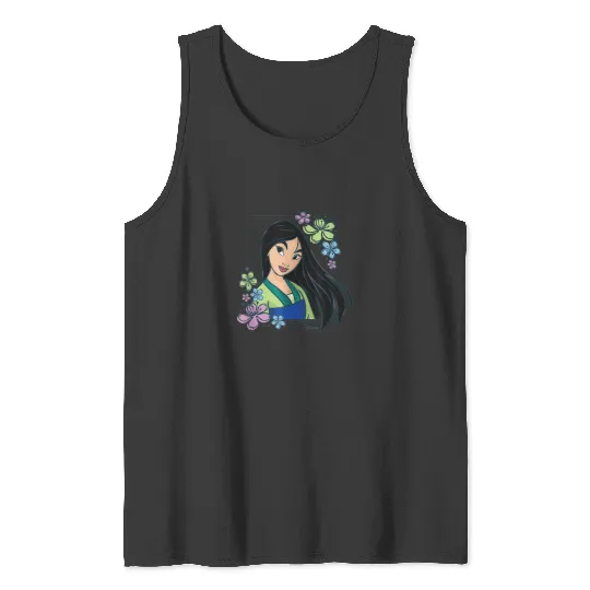 Disney Princess Mulan Flowers Tank Tops