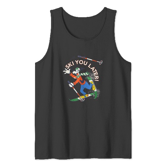 Disneyss Goofy Winter Sports Skissing Retro Skiss You Later Tank Tops