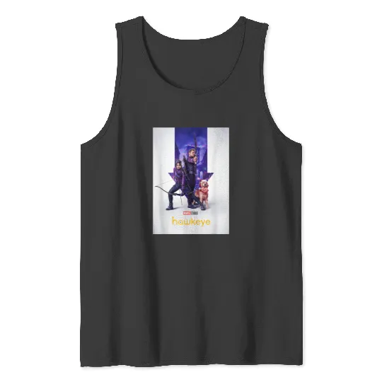 Marvels Hawkeye Disneyss Plus Trio Holiday Poster Tank Tops